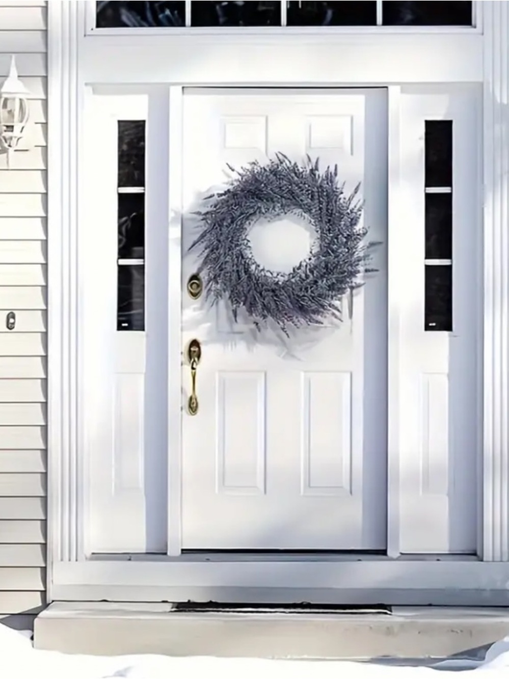 18” Artificial Lavender Flower Floral Door Wreath